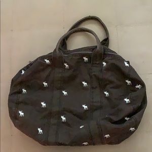 Brown Abercrombie duffel/tote bag